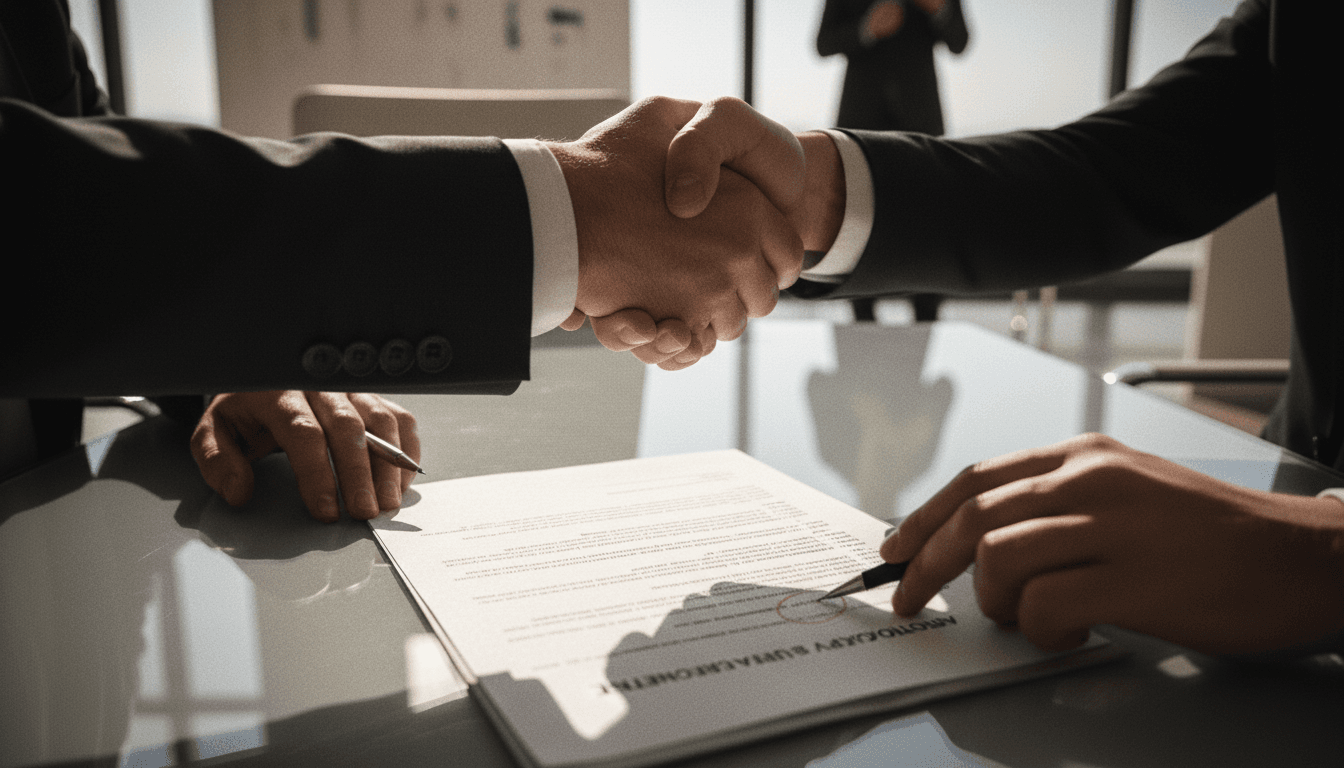 Contract negotiation review with automotive supplier documents