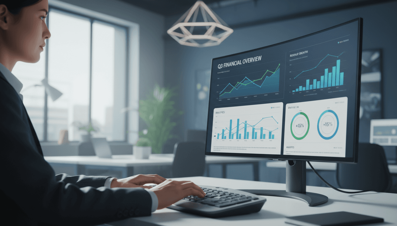 Financial analyst reviewing profitability metrics and performance data